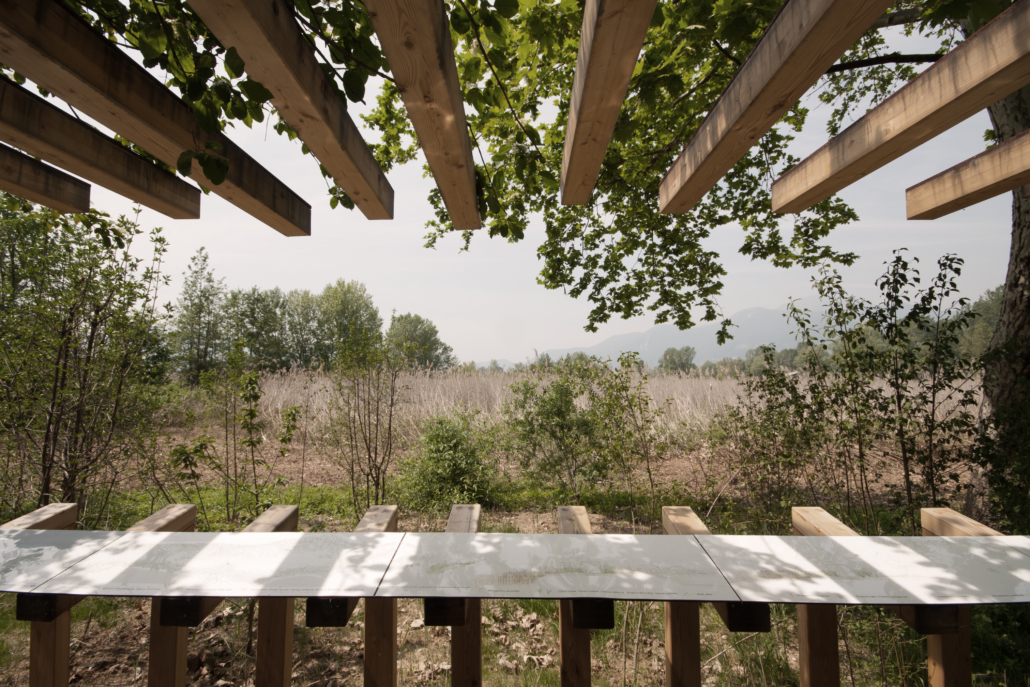 vista dall'interno del padiglione