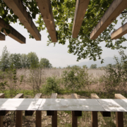 vista dall'interno del padiglione