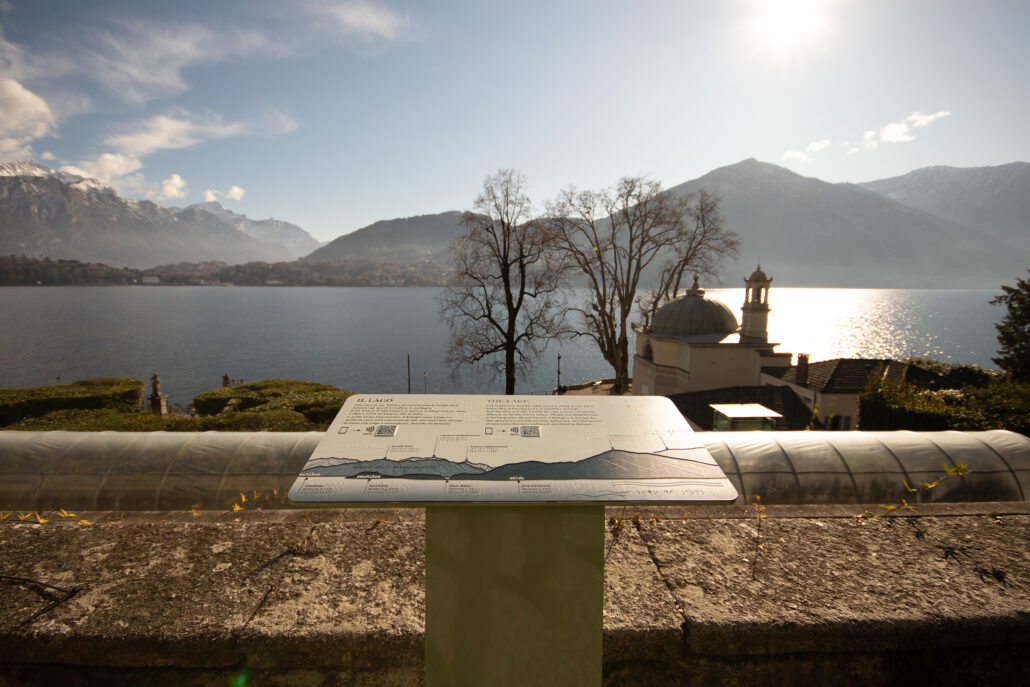 Mappa visuo-tattile raffigurante il paesaggio che si ammira da Villa Carlotta