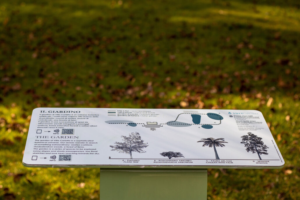 Mappa visuo-tattile dedicata al giardino di Villa Carlotta